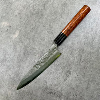 Custom Matsubara B2 Hammered Petty 150mm - Sequoia burl