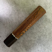 Custom Japanese Knife handle (wa handle) for 240mm - Pheasant wood with vintage poker chip