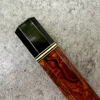 Custom Japanese Knife handle (wa handle) for Workhorse 240 - Desert Ironwood, 2 tone metal and horn