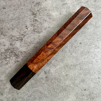 Custom Japanese Knife handle (wa handle) for 240mm - Yucatán Rosewood and African Blackwood