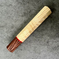 Custom Japanese Knife handle (wa handle) for 165-210mm : Nice piece of hickory and Honduran Rosewood