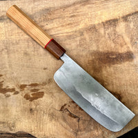 Custom Goko Hamono Shirogami #1 Nashiji 165mm Nakiri - Cherry