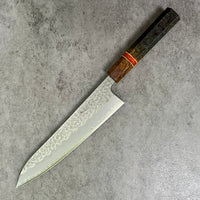 Custom Tsunehisa AS Hammered Gyuto 210mm - Dyed mango