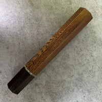 Custom Japanese Knife handle (wa handle) for 240mm - Pheasant wood with vintage poker chip