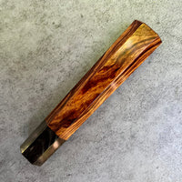 Custom Japanese Knife handle (wa handle) for 240mm - Sonoran Desert Ironwood and buffalo horn