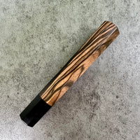 Custom Japanese Knife handle (wa handle) for 165-210mm : Figured Mun Ebony and horn