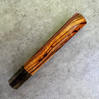 Custom Japanese Knife handle (wa handle) for 240mm - Sonoran Desert Ironwood and buffalo horn