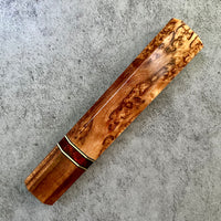 Custom Japanese Knife handle (wa handle) for 240mm - Masur birch and Tasmanian Blackwood