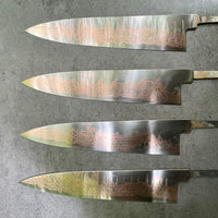 Hatsukokoro Yorokobi SLD Copper Suminagashi Gyuto 240 mm - Blade Only