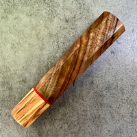 Custom Japanese Knife handle (wa handle) for 165-210mm : Turkish Walnut and Olive