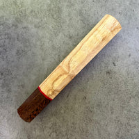 Custom Japanese Knife handle (wa handle) for 165-210mm : Ash and Pheasant wood