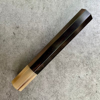 Custom Japanese Knife handle (wa handle) for 240mm - African Blackwood and blonde