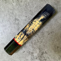 Custom Japanese Knife handle (wa handle) for 240mm - Dyed Canadian Yellow Cedar and micarta