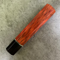 Custom Japanese Knife handle (wa handle) for 240mm - Red heart with vintage poker chip