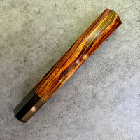 Custom Japanese Knife handle (wa handle) for 240mm - Sonoran Desert Ironwood and buffalo horn