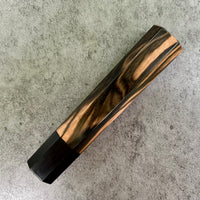 Custom Japanese Knife handle (wa handle) for 165-210mm : Figured Mun Ebony and horn