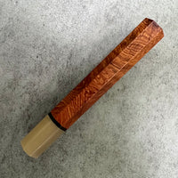 Custom Japanese Knife handle (wa handle) for 240mm - Siamese Rosewood and blonde horn