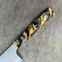 Custom Nigara Hamono SG2 Kurouchi Tsuchime Bunka 180mm - Gold Rush