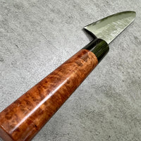 Custom Matsubara B2 Hammered Petty 150mm - Sequoia burl