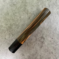 Custom Japanese Knife handle (wa handle) for 165-210mm : Figured Mun Ebony and horn
