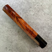 Custom Japanese Knife handle (wa handle) for 240mm - Desert Ironwood and horn