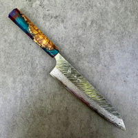 Custom Yu Kurosaki Fujin VG10 Hammered 210mm (8”) Gyuto Chef Knife - Chittum burl hybrid