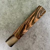 Custom Japanese Knife handle (wa handle) for 240mm - Figured Mun and marbled horn