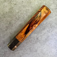 Custom Japanese Knife handle (wa handle) for 240mm - Sonoran Desert Ironwood and buffalo horn