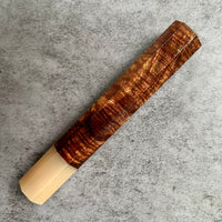 Custom Japanese Knife handle (wa handle) for 165-210mm : Koa and blonde horn