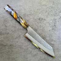 Custom Nigara Hamono SG2 Kurouchi Tsuchime Bunka 180mm - Gold Rush