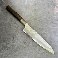 Custom Nigara Hamono SG2 Tsuchime Gyuto 240 mm - Brazilian Blackheart and marbled horn