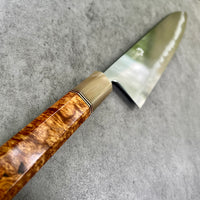 Sugi Fujiwara Myojin 240 mm Ironclad Aogami Super - Amboyna Burl and Blonde
