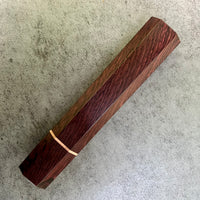 Custom Japanese Knife handle (wa handle) for 240mm - Kingwood and copper
