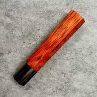 Custom Japanese Knife handle (wa handle) for 240mm - Spalted red heart and horn