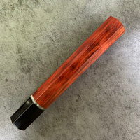 Custom Japanese Knife handle (wa handle) for 240mm - Red heart with vintage poker chip