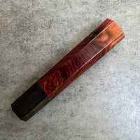 Custom Japanese Knife handle (wa handle) for 165-210mm : Cocobolo and horn with vintage poker chip