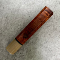 Custom Japanese Knife handle (wa handle) for 240mm - Siamese Rosewood and blonde horn