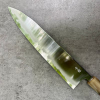 Sugi Fujiwara Myojin 240 mm Ironclad Aogami Super - Amboyna Burl and Blonde