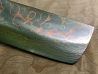 Takeshi Saji Rainbow Damascus Nakiri with Ironwood handle