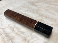 Custom Japanese Knife Handle (Wa Handle) - Ringed Gidgee and Ebony