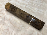 Custom Japanese Knife handle (wa handle) - Canxan Negro Burl and bronze