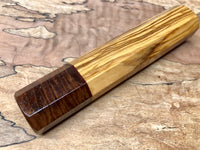 Custom Japanese Knife handle (wa handle) - Olivewood and Ringed Gidgee