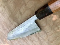 Custom Masutani VG1 Tsuchime Santoku 180mm - Curly cherry and wenge