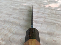 Custom Masutani VG1 Tsuchime Santoku 180mm - Curly cherry and wenge