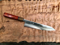 Tsunehisa Ginsan 3 Migaki - Custom Gyuto 210 (8”) with Red heart and bocote