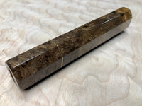 Custom Japanese Knife handle (wa handle) - Canxan Negro Burl and bronze