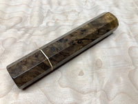 Custom Japanese Knife handle (wa handle) - Canxan Negro Burl and bronze