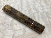 Custom Japanese Knife handle (wa handle) - Canxan Negro Burl and bronze