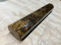 Custom Japanese Knife handle (wa handle) - Canxan Negro Burl and bronze