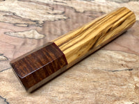 Custom Japanese Knife handle (wa handle) - Olivewood and Ringed Gidgee